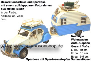 Nostalgie Wohnwagen- Gepann hellblau C
